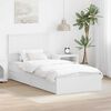 vidaXL Storage Bed with Headboard White 90 x 190 cm Engineered Wood