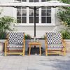 vidaXL Garden Chairs with Table 3 pcs Black 45 x 45 x 40 cm