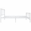 vidaXL Metal Bed Frame without Mattress with Footboard White 107x203cm