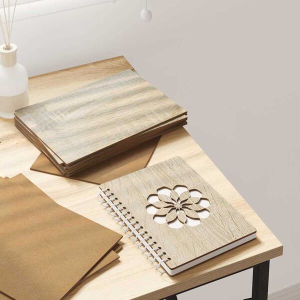 vidaXL Decor Panels 50 pcs Sonoma oak 15 x 21 x 0.3 cm Engineered wood