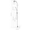 vidaXL Garden Shower 215 cm Aluminium