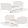 vidaXL Bed Frame without Mattress White 90x190 cm Single Solid Wood Pine