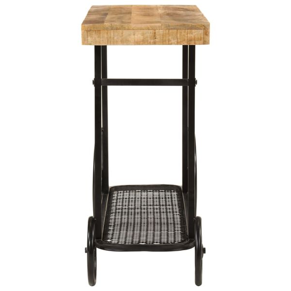 vidaXL Console Table 112x36x76 cm Solid Wood Mango and Iron