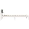 vidaXL Bed frame White and light grey 75 x 190 cm Solid pine wood
