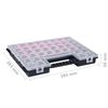 vidaXL Assortment Boxes 2 pcs with Adjustable Dividers 385x283x50 mm Plastic