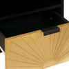 vidaXL TV Cabinet Black and Gold 70 x 33 x 46 cm Engineered wood