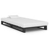 vidaXL Pallet Bed Frame without Mattress Grey Solid Pine Wood 90x200 cm