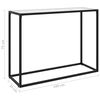 vidaXL Console Table White 100x35x75 cm Tempered Glass