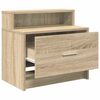 vidaXL Bedside Cabinet with Drawer Sonoma Oak 51x31x47 cm