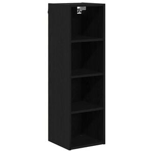 vidaXL Hanging Cabinet Black Oak 30 x 29.5 x 100 cm Engineered Wood
