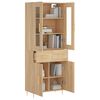 vidaXL Highboard Sonoma Oak 69.5x34x180 cm Engineered Wood