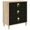 vidaXL Chest of Drawers BREMEN Magnolia print 66 x 36.5 x 75 cm Sonoma