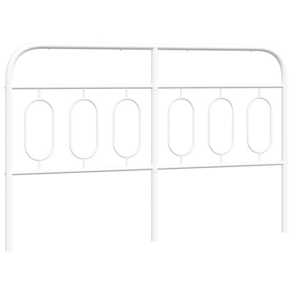 vidaXL Metal Headboard White 150 cm