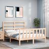vidaXL Bed Frame without Mattress Double Solid Wood Pine