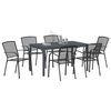 vidaXL Garden Dining Set 7 pcs Anthracite Steel