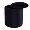 Venture Home Pouffe Limpen 32x32x40 cm Velvet Black