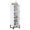 vidaXL Highboard with Glass Doors White 35x37x120 cm
