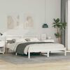 vidaXL Bed Frame with Headboard White 160 x 200 cm Solid Pine Wood