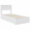 vidaXL Bed Frame Manual White and Silver 75 x 190 cm Engineered Wood