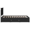 vidaXL Bed Frame with Drawer Black 100 x 200 cm Engineer Wood