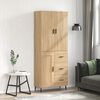 vidaXL Highboard Sonoma Oak 69.5x34x180 cm Engineered Wood