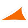 vidaXL Sunshade Sail Oxford Fabric Triangular 3x4x5 m Orange