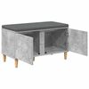 vidaXL Hall Bench with Cushion with Door Concrete Grey 80 x 38 x 46 cm