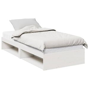 vidaXL Day Bed with Mattress White 80x200 cm Solid Wood Pine