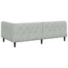 vidaXL Corner Bed Frame with Headboard Light Grey 100 x 200 cm Velvet