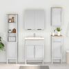 vidaXL Bathroom Tall Cabinet White 35 x 30 x 160 cm Solid Pine Wood