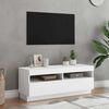 vidaXL TV Cabinet with LED Lights White 100x35x40 cm