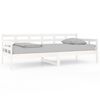 vidaXL Day Bed without Mattress White Solid Wood Pine 90x200 cm