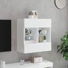 vidaXL TV Wall Cabinet with LED Lights White 58.5x30x60.5 cm