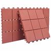 vidaXL Decking Tile 10 pcs Red 30.5 x 30.5 x 2.2 cm Polypropylene