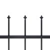 vidaXL Garden Fence with Spear Top Steel 181x100 cm Black