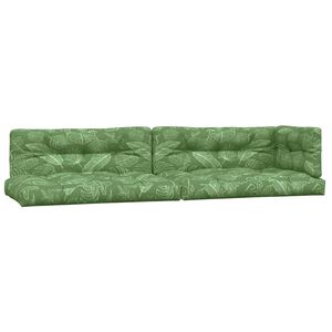 vidaXL Pallet Cushions 5 pcs Leaf Pattern Fabric