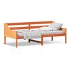 vidaXL Day Bed without Mattress Wax Brown 100x200 cm Solid Wood Pine