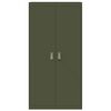 vidaXL Storage Cabinet 2 pcs Olive Green 90 x 40 x 180 cm Steel