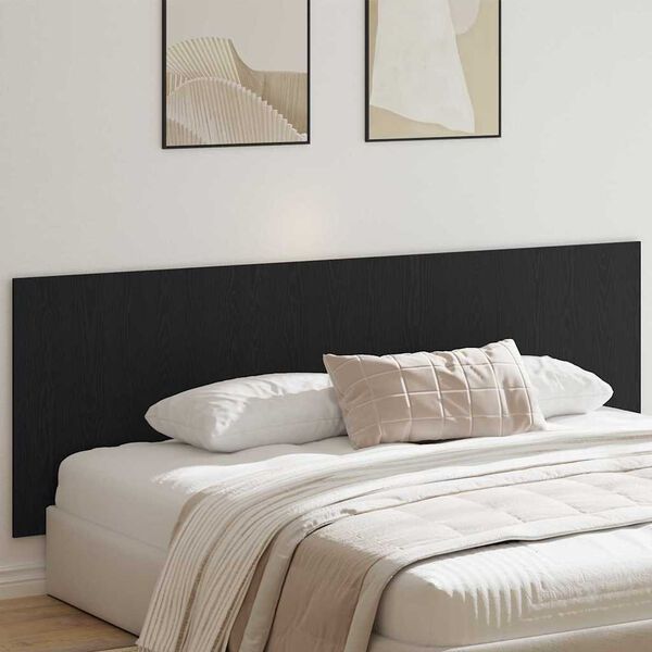 vidaXL Bed Headboard Black Oak 240 x 1.5 x 80.5 cm Engineered Wood