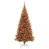 vidaXL Christmas Tree with 300 LEDs with Stand Gold 180 cm PET