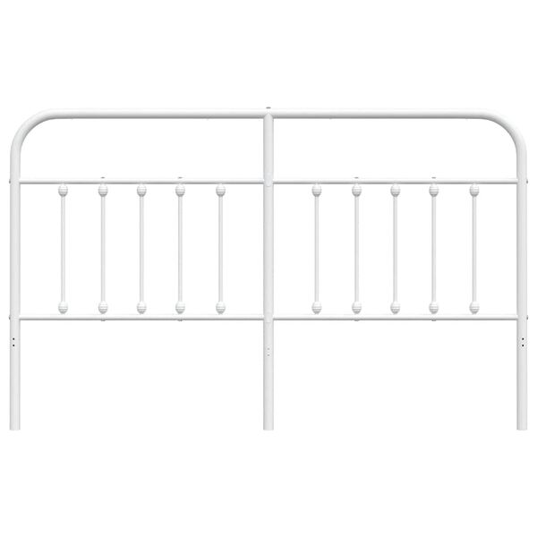 vidaXL Metal Headboard White 160 cm