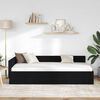 vidaXL Corner Bed Frame with Headboard Black 80 cm x 200 cm Velvet