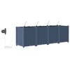 vidaXL Garden Planter 4 pcs Grey 160 x 40 x 52 cm Plastic