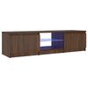 vidaXL TV Cabinet with LED Lights Brown Oak 140x40x36 cm