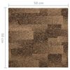 vidaXL Floor Carpet 20 pcs Brown 50 x 50 cm PP