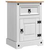 vidaXL Bedside Table Corona White 45 x 35 x 64 cm Solid Pine Wood