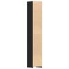 vidaXL Bathroom Cabinet Black Oak 30x30x183.5 cm Engineered Wood