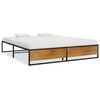 vidaXL Bed Frame without Mattress Black Metal 140x200 cm