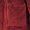 vidaXL Bathrobe without Hood Bordeaux Red S Flannel
