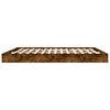 vidaXL Bed Frame without Mattress Smoked Oak 200x200 cm Engineered Wood